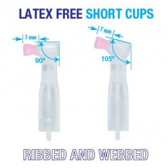  Premium Plus Short Cup Clear Prophy Angles (100 pcs)- Soft - 105°